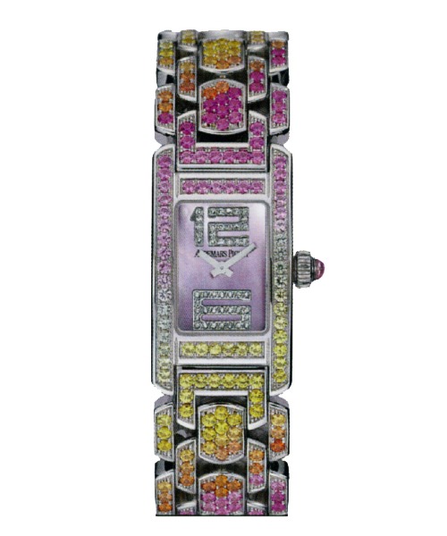 Audemars Piguet Promesse 18K White Gold Sapphire Accent Automatic Luxury Watch