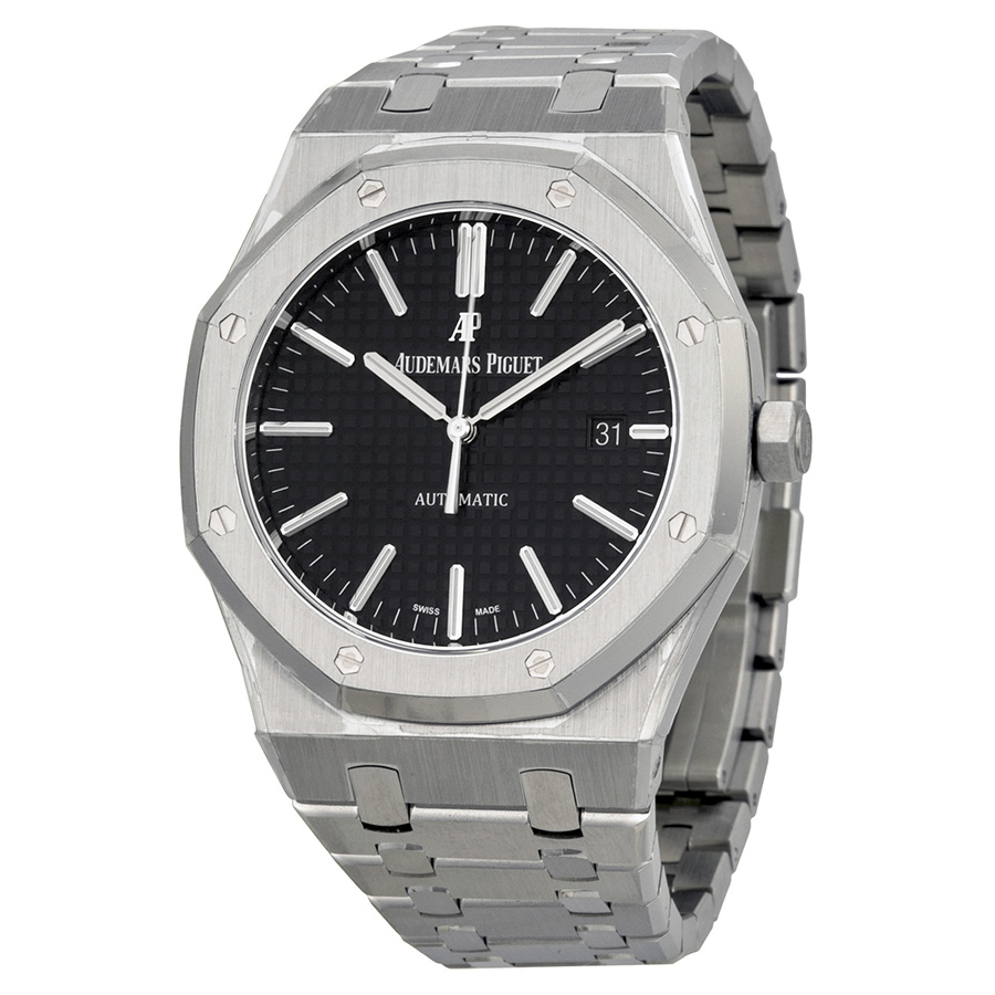 Audemars Piguet Royal Oak Clone 41mm Swiss Automatic Steel Black Face Dive Watch