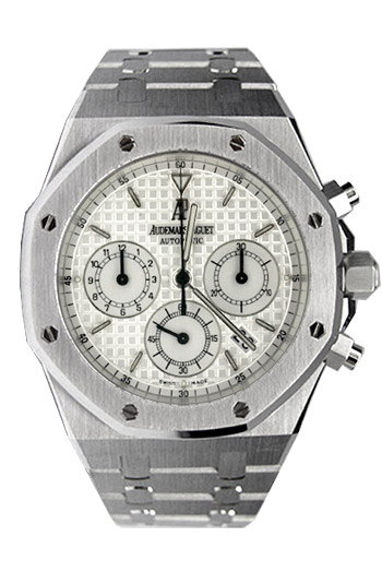 AP Royal Oak Steel GMT Chronograph Imitation, Swiss Clone, White Gold Bezel
