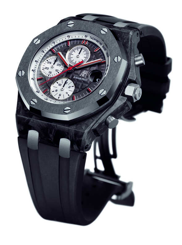 Audemars Piguet Royal Oak Carbon Clone 41mm Auto, Jet Black Dial, Water Resistant