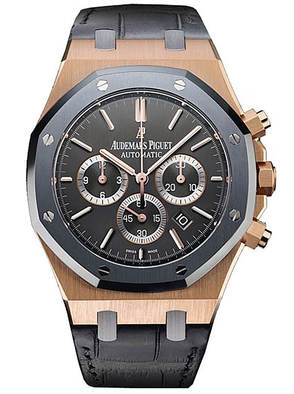 AP Royal Oak Anthracite Chronograph Automatic Men's Watch - Black Coated Steel 41mm