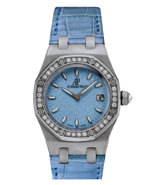 Audemars Piguet Royal Oak Lady's Watch: Iconic Steel Case, White Gold Accents, Black Roman Dial