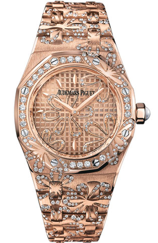 AP Royal Oak 41mm 18K Rose Gold Automatic Timepiece - Exquisite Gents Watch