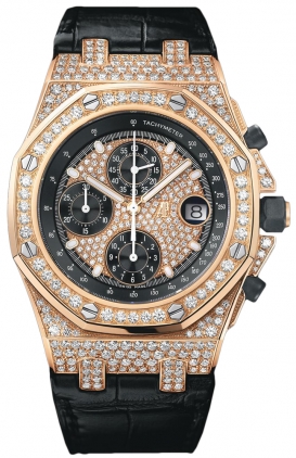 Audemars Piguet Royal Oak Offshore Inspired Chronograph 41mm Steel Black Face Water-Resistant Watch