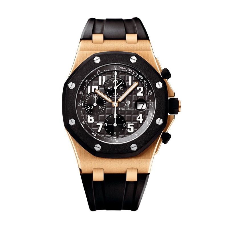 Audemars Piguet Royal Oak Offshore 26178OK.OO.D002CA.01 18kt Rose Gold Watch → "18kt Rose Gold Automatic 41mm Clone AP Royal Oak Offshore Dive Watch - Deep Blue Face
