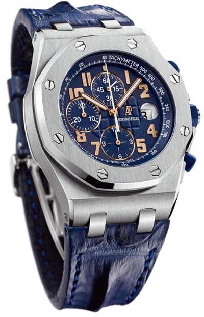 Audemars Piguet Royal Oak Offshore Chronograph 41mm Steel Blue Face Swiss Clone Watch