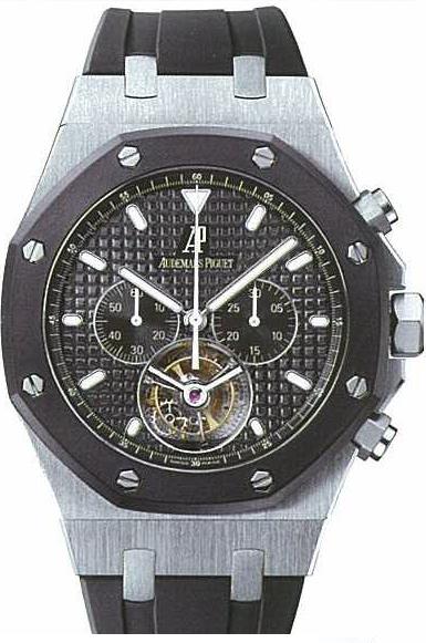 Replica Audemars Piguet Royal Oak Offshore 26377SK Clone Steel Automatic Black Face Dive Watch