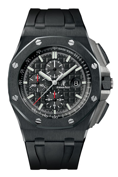 AP Royal Oak Offshore Steel Bezel Automatic Jet Black Face Dive Watch Reps