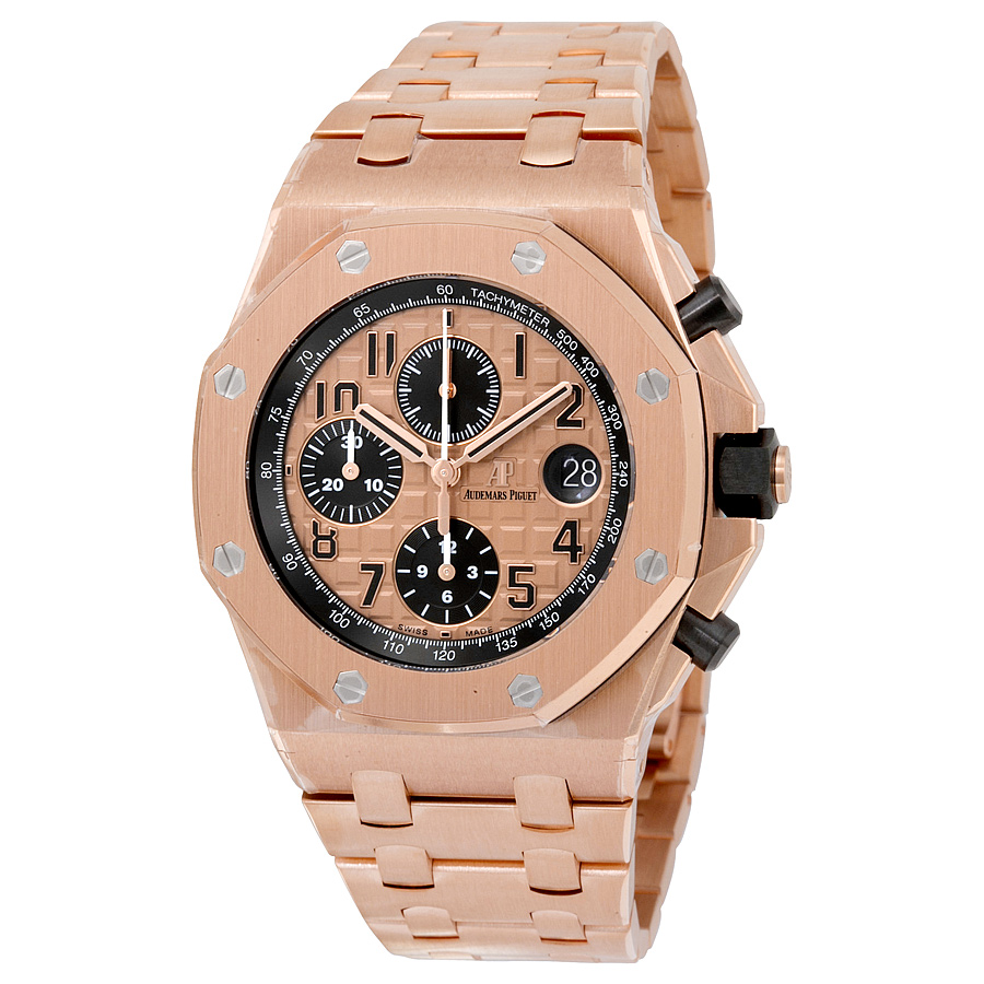 Audemars Piguet Offshore Gold Bezel Auto 41mm Diamond-Paved Rose Gold Watch
