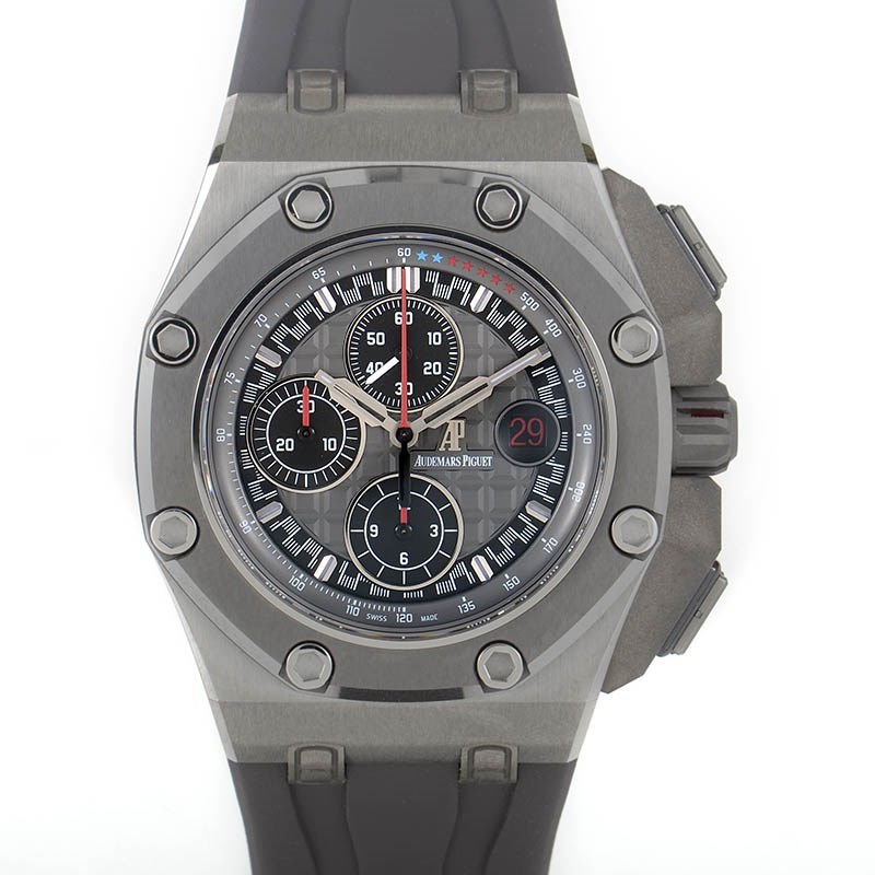 AP Royal Oak Offshore Grey Diver Chrono Replica - Automatic Steel Case - Jet Black Face