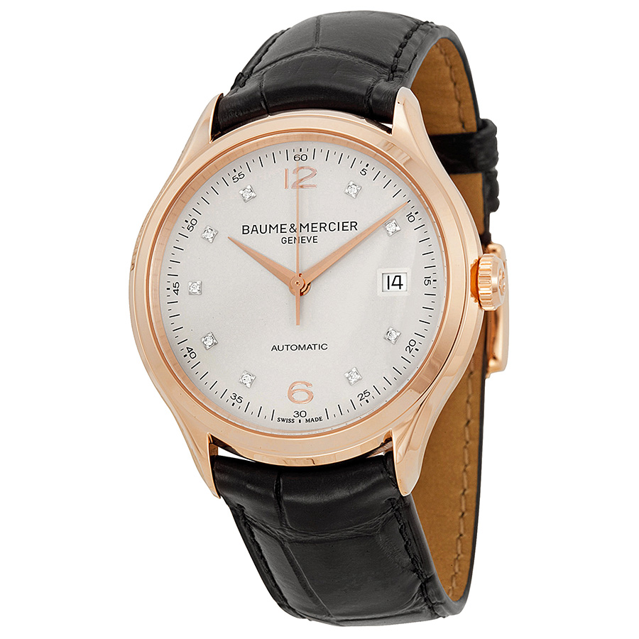 Baume & Mercier Clifton 10104 Gentleman's Watch: Elegant Chronograph with Black Face