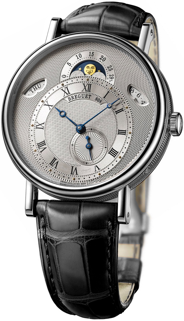 Breguet Classique Manual Wind 41mm Silver Case Jet Black Face Mens Replica Watch