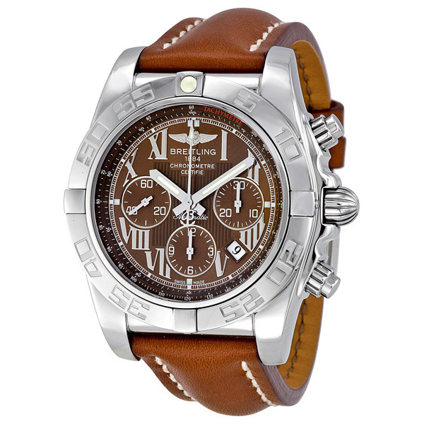 Breitling Chronomat AB011012/Q566BRLT Mens Watch - Automatic Chronograph Steel Case Jet Black Dial Water Resistant 45mm