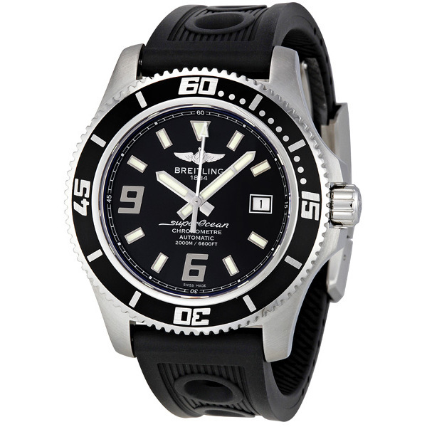 Breitling Superocean A1739102/BA77BKOR Black Diver Watch - Automatic 200m Water Resistant