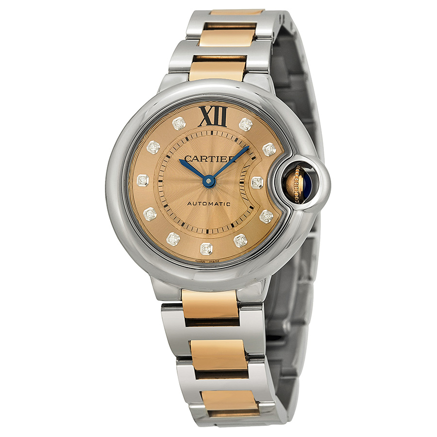 Cartier Ballon Bleu Rose Gold Tone Automatic 42mm Watch with Sapphire Crystal