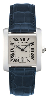 Cartier Tank W5001156 18kt White Gold Mechanical Chronograph Watch - Classic Elegance
