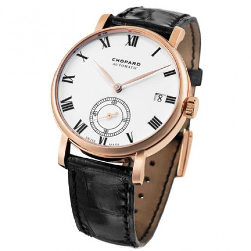 Chopard Clone 161289-5001 Self-Winding Timepiece with Jet Black Face & Stainless Steel Case