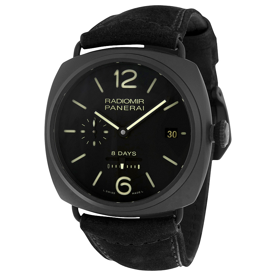 Panerai Radiomir PAM00384 Ceramic Dive Watch - Vintage Style Black Face 45mm