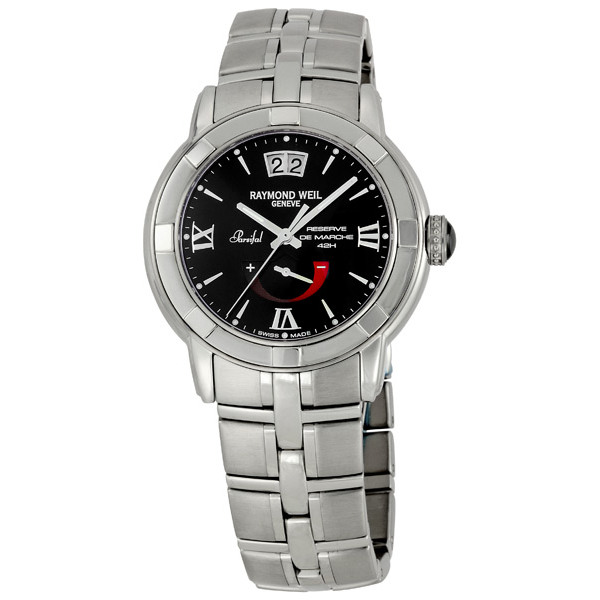 Raymond Weil Parsifal Automatic Self-Winding Stainless Steel Timepiece with Jet Black Face and Luminescent Hands