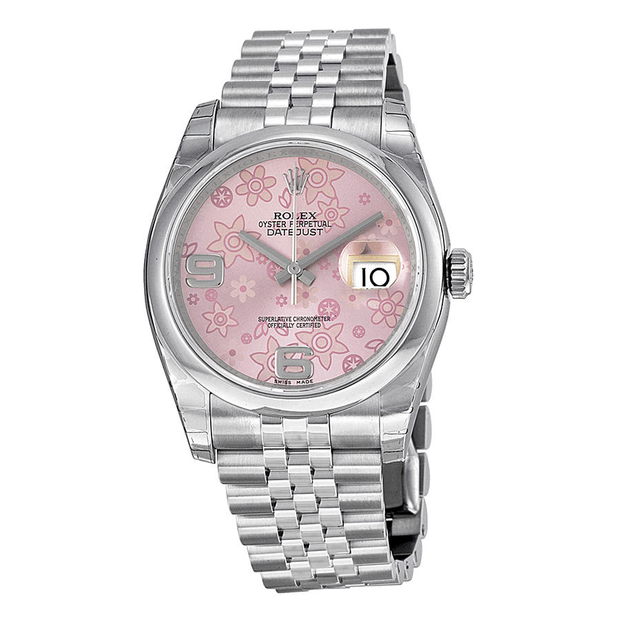 Rolex Datejust Lady's Timepiece, 18K Gold, White Pearl Bezel, Swiss Clone