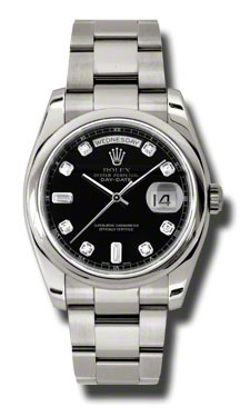 Classic Rolex Day-Date 118209BKDO Imitation 40mm Black Face Automatic Luxury Watch