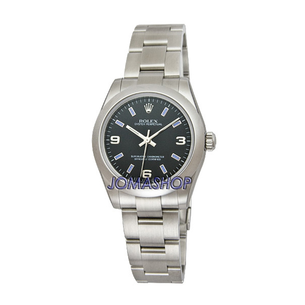 Rolex Oyster Perpetual Black Dial Steel 34mm No Date Homage Watch