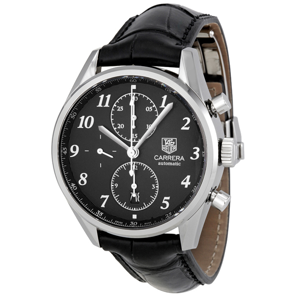 Tag Heuer Carrera Swiss Imitation Automatic Black Steel Case Dive Watch