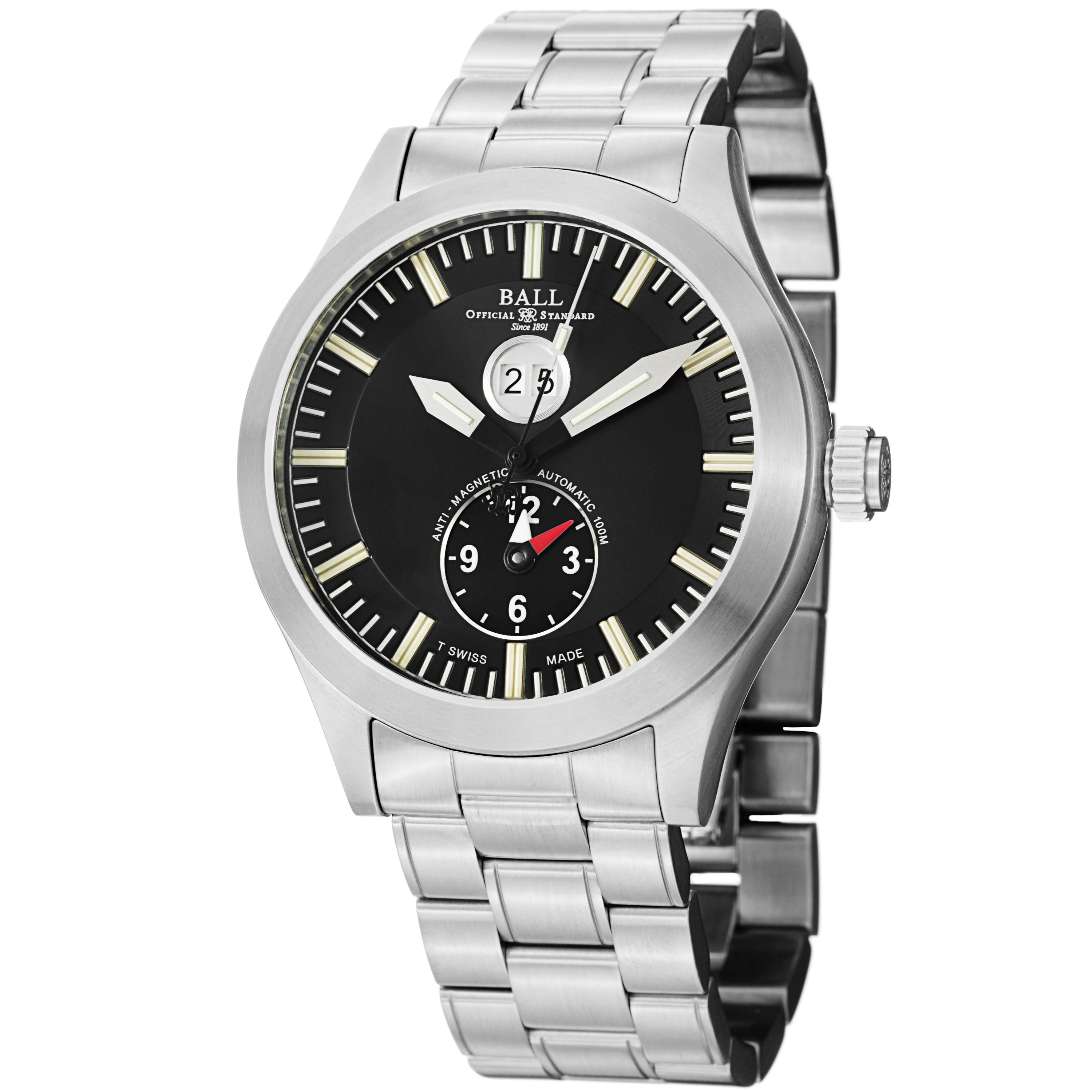 Ball Aviator GM2086C-S1-BK: Vintage Pilot Timepiece, Automatic, Black Steel Case Watch