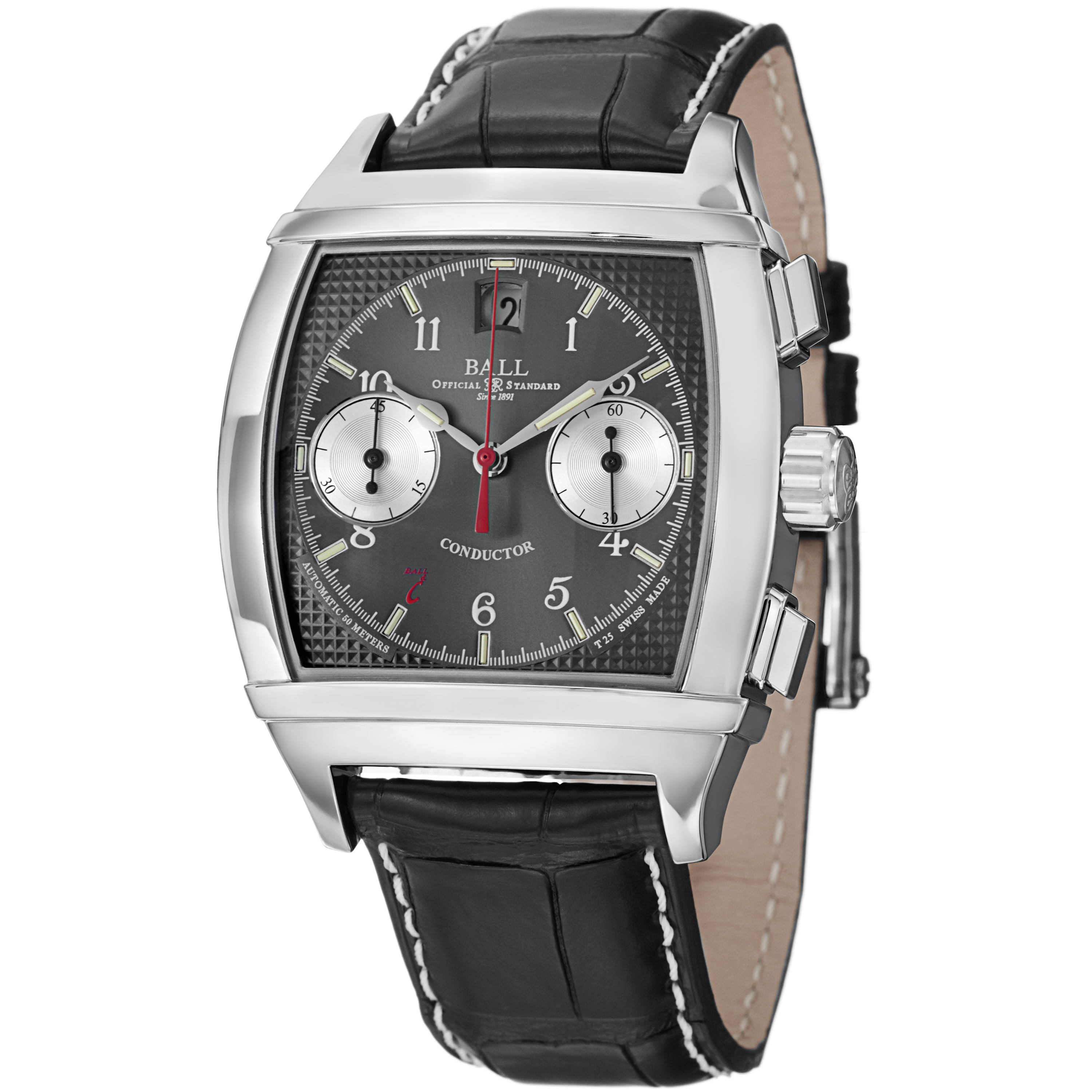 Ball Conductor Chronograph Gyro Silver Case Automatic Mens Watch