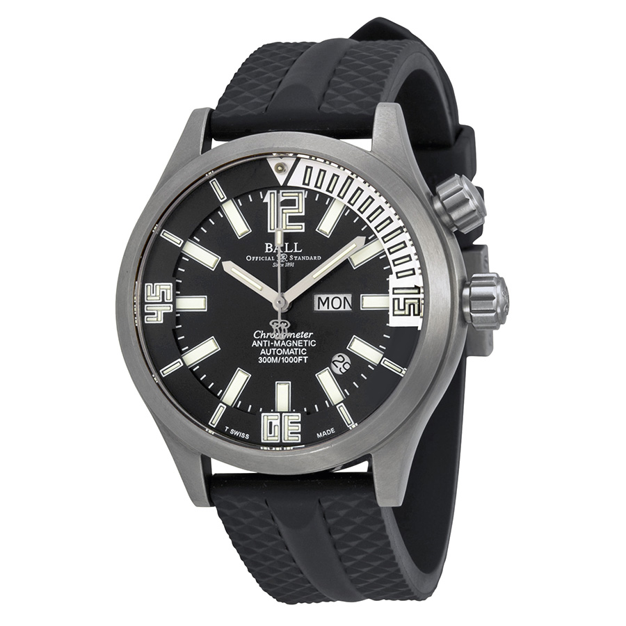 Ball Engineer Automatic Pilot Dive Watch - Swiss Movement - Black Chrome Case - Luminescent Hands