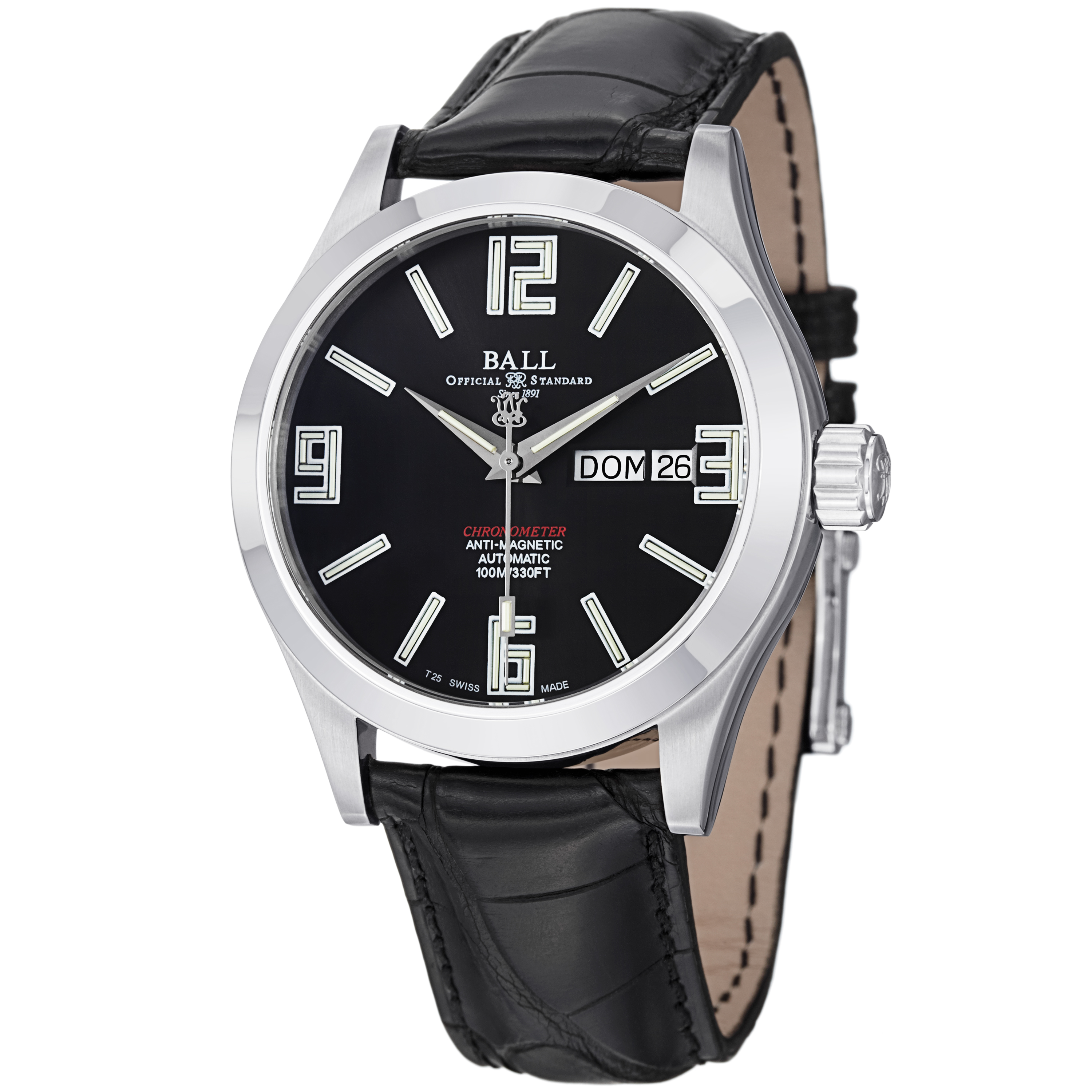 Ball Engineer NM1022C-LCAJ-BK Automatic Chronograph Replica Watch - Steel Case, Black Dial