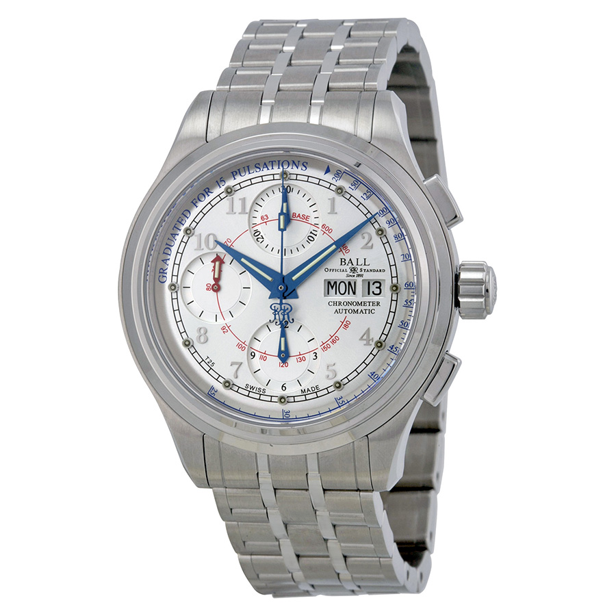 Ball Trainmaster Classic Chronograph Automatic Jet Black Watch - 42mm Steel Case