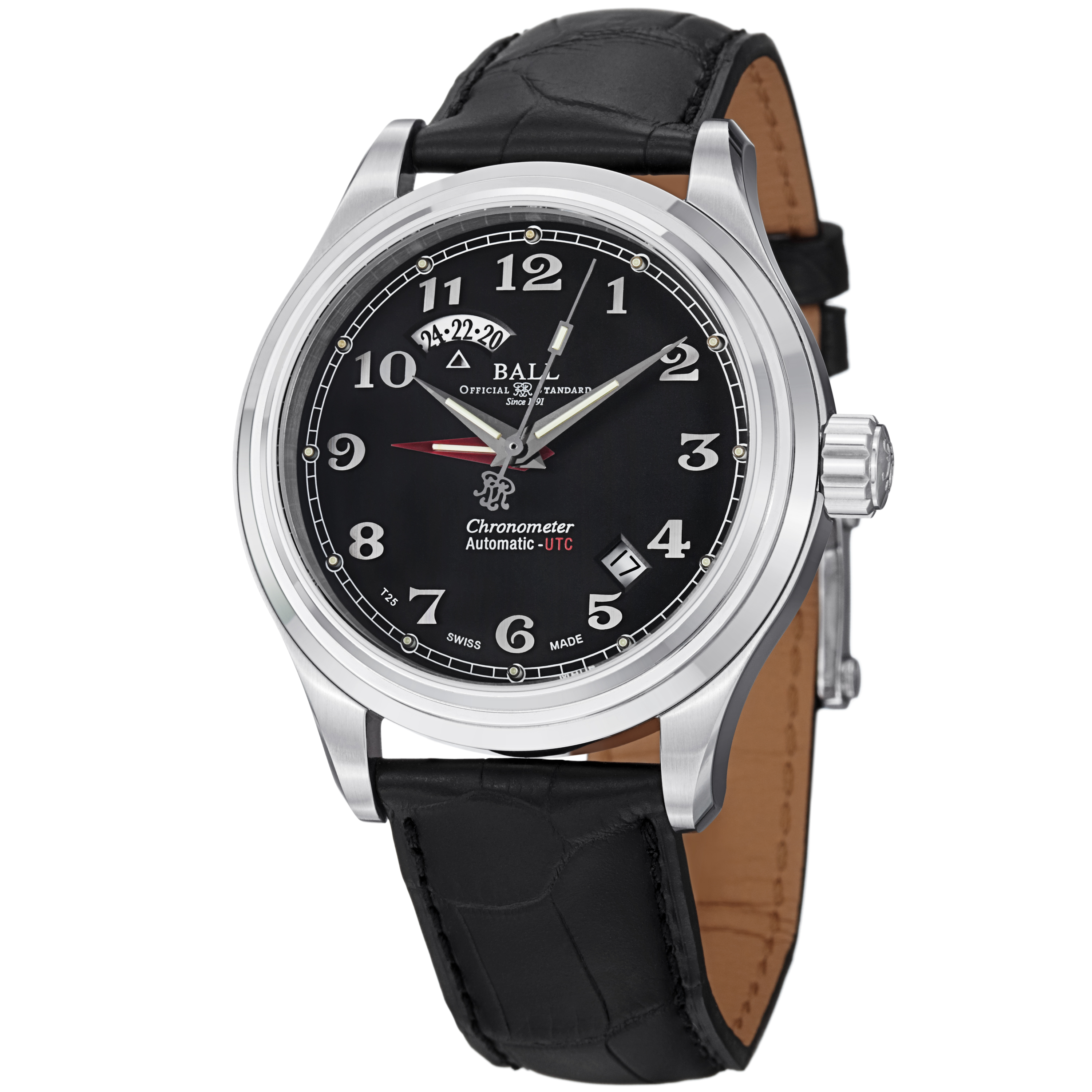 Ball Trainmaster GM1020D-LCJ-BK Automatic Black Dial Steel Mens Watch