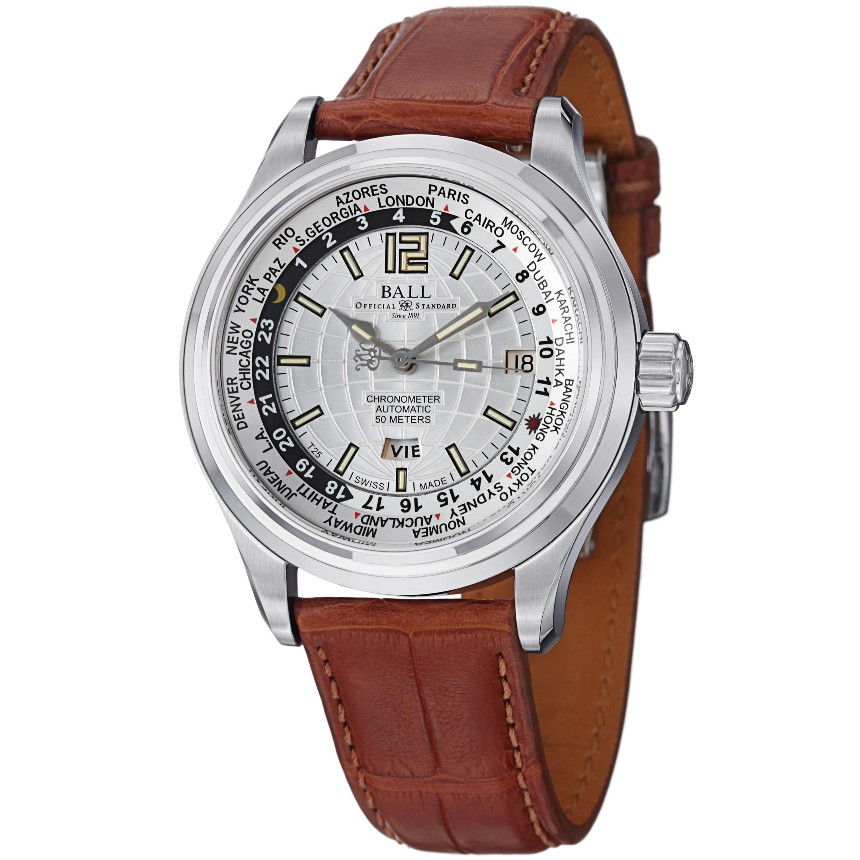 Ball Trainmaster GM1020DL1FCAJS2 Swiss Imitation Chronograph 42mm Steel Watch