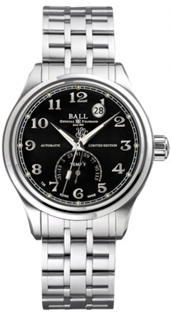 Ball Trainmaster NT1050D Automatic Steel Silver Dial Mens Watch