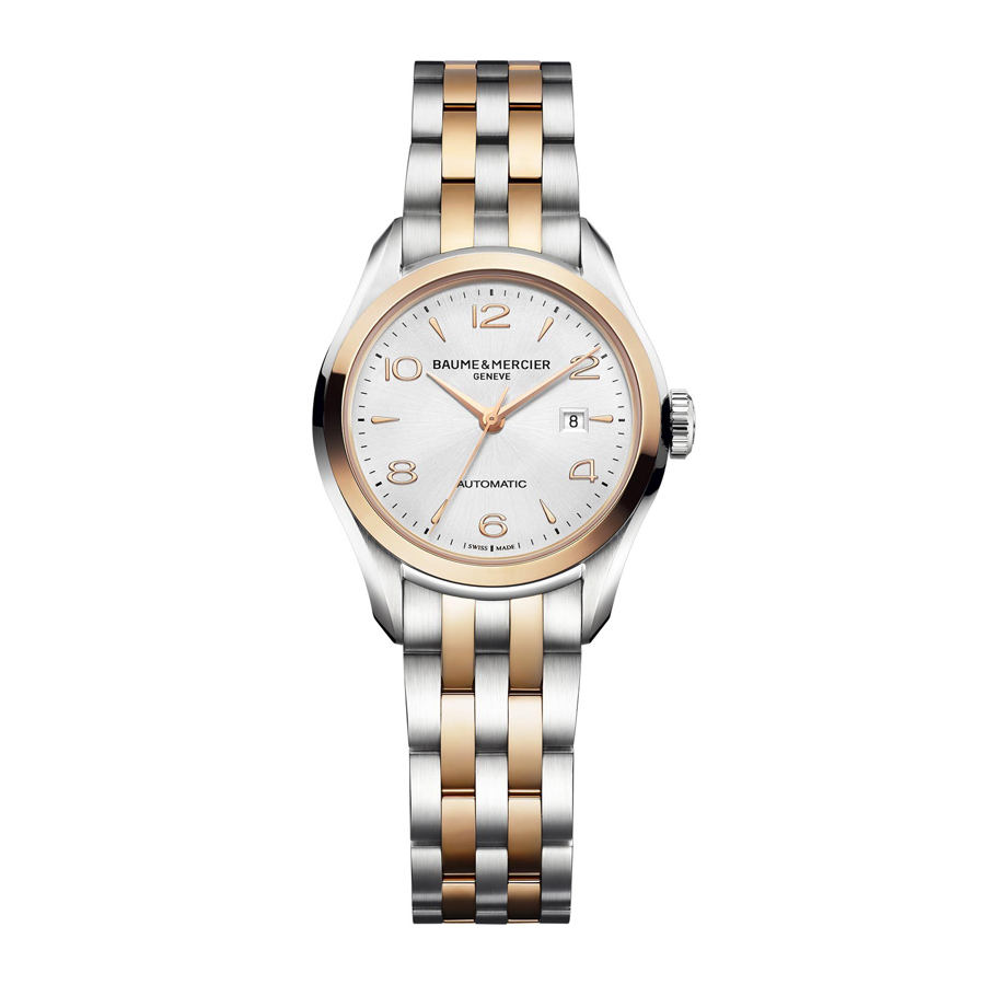 Baume & Mercier Clifton Classic 10152 Silver Automatic Chronograph Watch