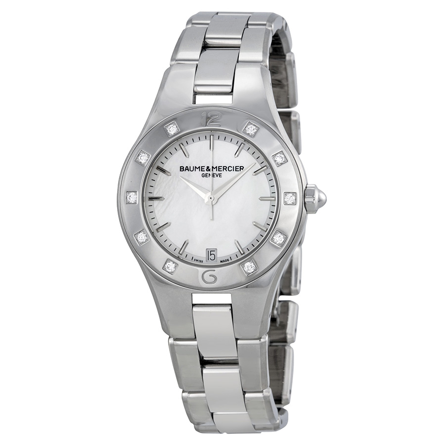 Baume et Mercier Linea 10071 Pearl Mother Dazzle Automatic Watch
