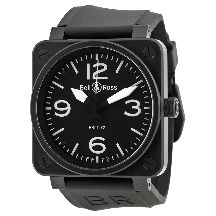 Bell Ross Aviation BR0192 Matte Black PVD Diver Watch - Automatic, 45mm Steel Case
