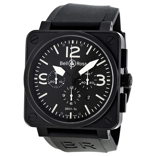 Bell & Ross Pilot BR0194BL Automatic Jet Black Chronograph Replica Watch