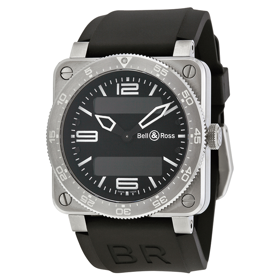 Bell & Ross Aviator Chrono BR0392 Clone, Swiss Automatic, Carbon Fiber Case, Blue Dial Watch