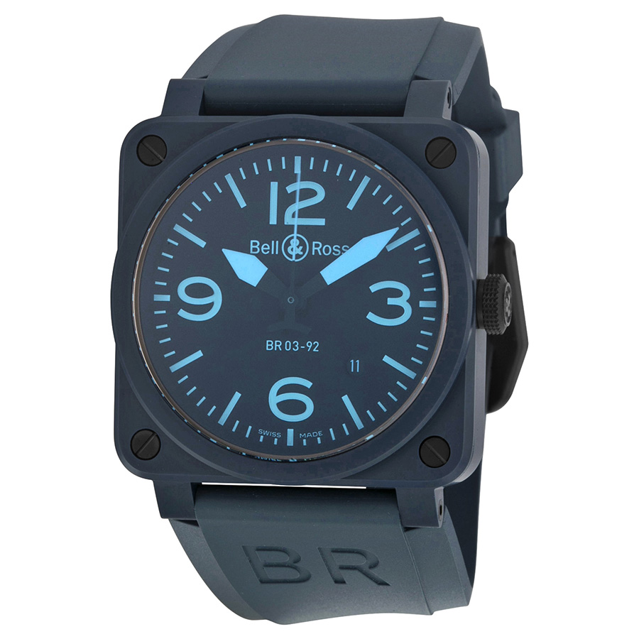 Bell & Ross Aviation BR0392-Ceramic Blue Dial Men's Watch - Automatic, Blue Ceramic, 42mm
