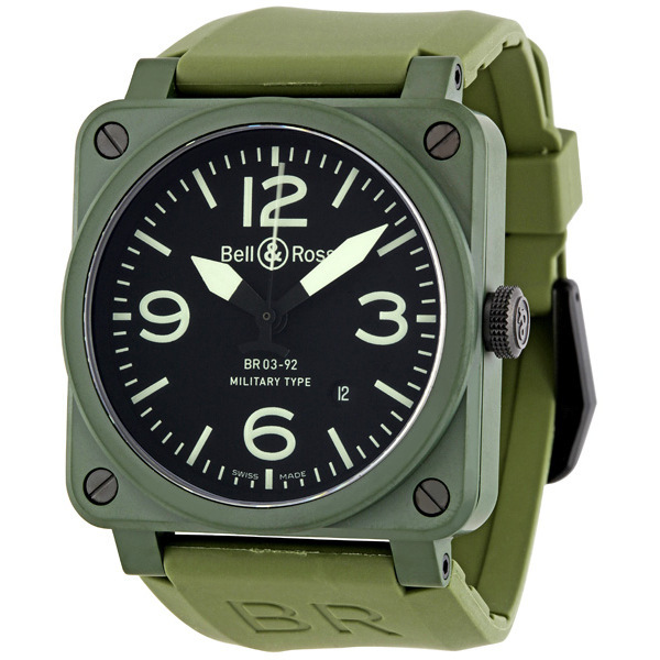 Bell & Ross BR0392 Ceramic Aviator Watch - Mil-Spec Case Swiss Engineered