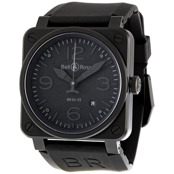 Bell Ross Phantom Pilot Chronograph Swiss Imitation Jet Black Watch