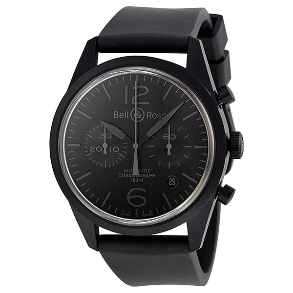 Bell and Ross Vintage Phantom Pilot Watch - Quartz Chrono, Bronze Case, Black Digits