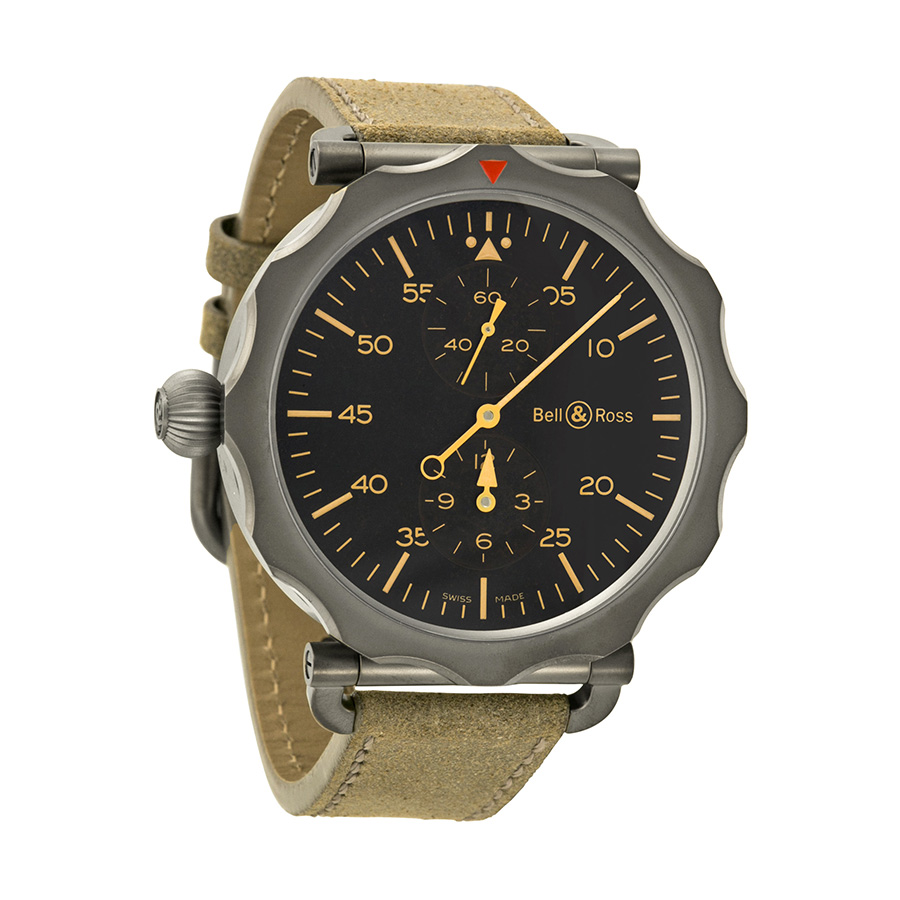 Bell Ross Vintage BRWW2-REG-HER/SCA Imitation Diver Chrono Black Steel Watch