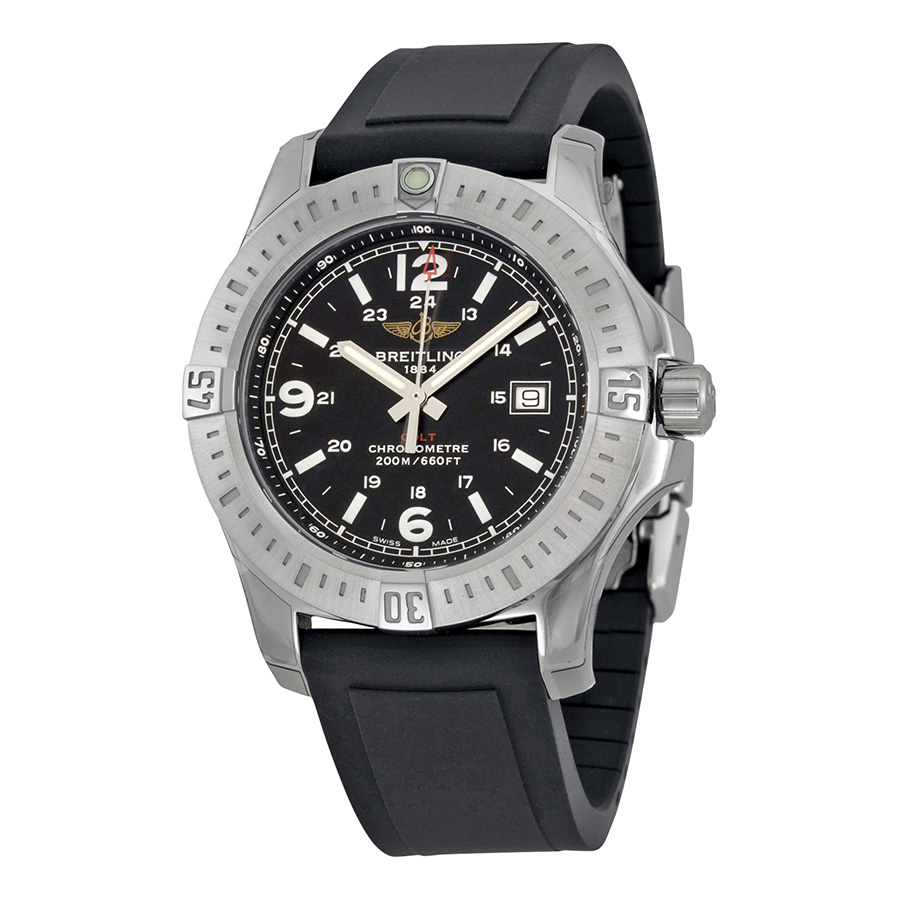 Breitling Colt A7438811-BD45BKPD Men's Watch: Precision Swiss Clone with Black Dial and Stainless Steel Case