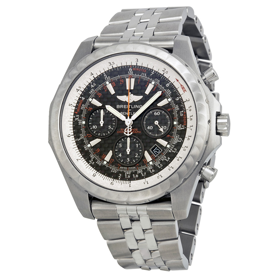 Breitling Bentley A253652D-BC59 Carbon Watch: Jet Black Face, Automatic, 43mm, Water-Resistant 200m