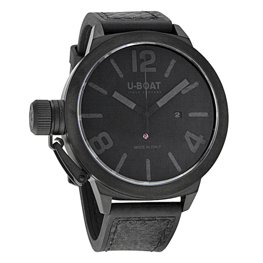 U-Boat Classico 5573 Mens Luxury Dive Watch - Steel Case, Black Chronograph, Water-Resistant