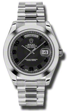 Rolex Day-Date II 218206BKCAP Imitation Swiss-Made Chronograph Sapphire Crystal Watch