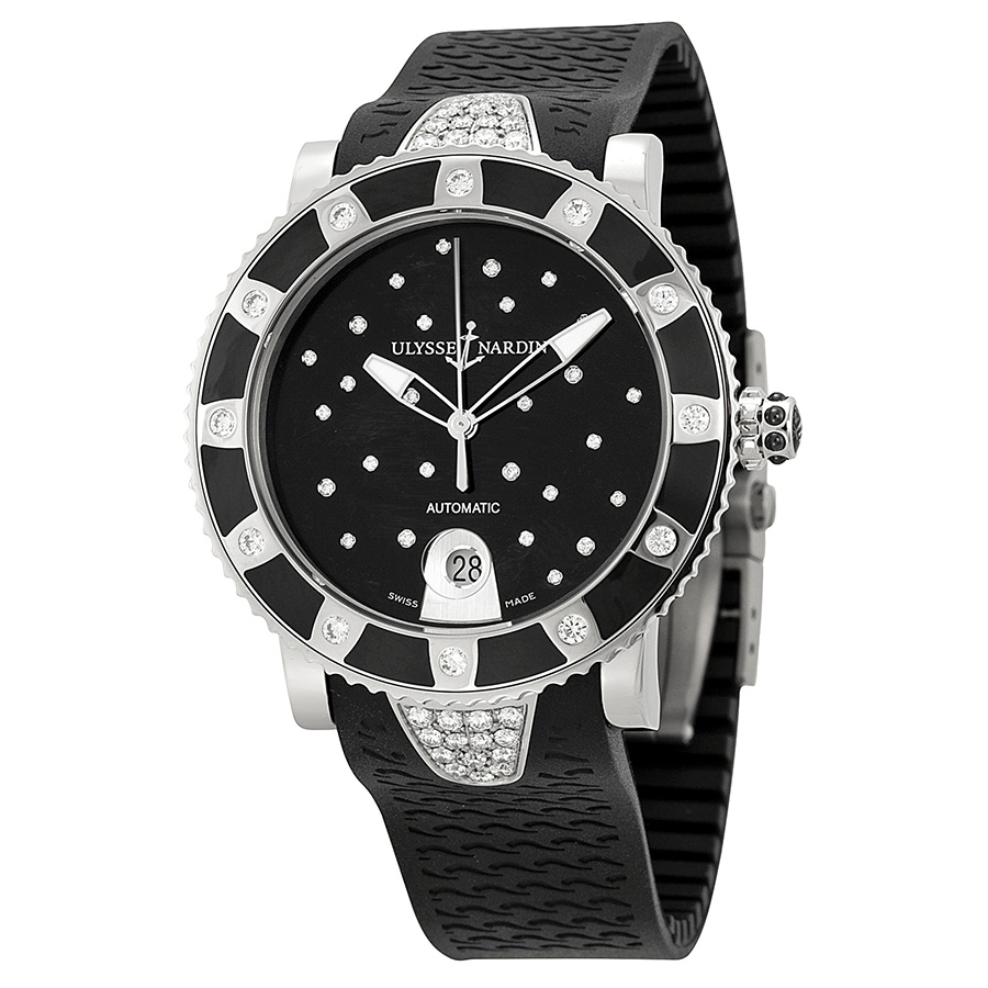 Ulysse Nardin 8103-101E-3C/22 Clone - Automatic Gold-Tone - Black Dial - Lady's Timepiece